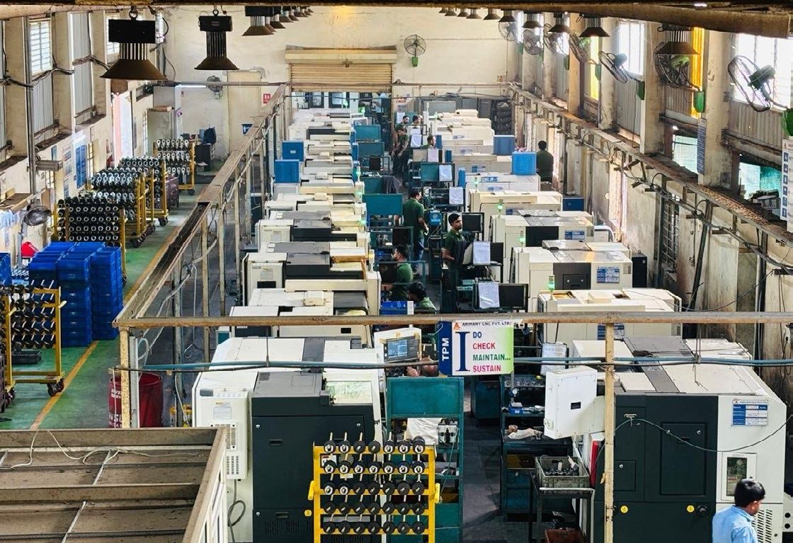 CNC and VMC machine shop floor at Arihant CNC